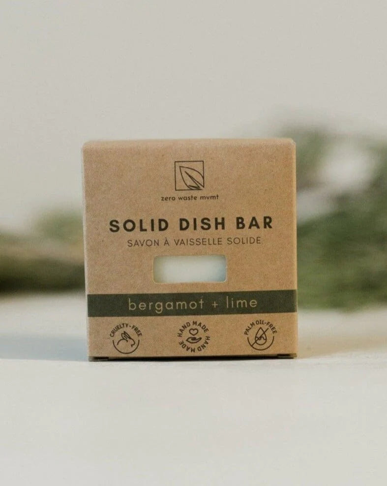 Zero Waste Bergamot and Lime Dish Soap Bar