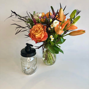 Fresh Flower + Reusable Jar Pump